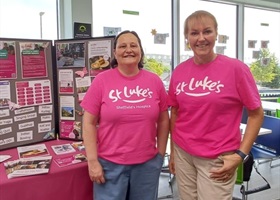 Jill and Sue promoting St Luke