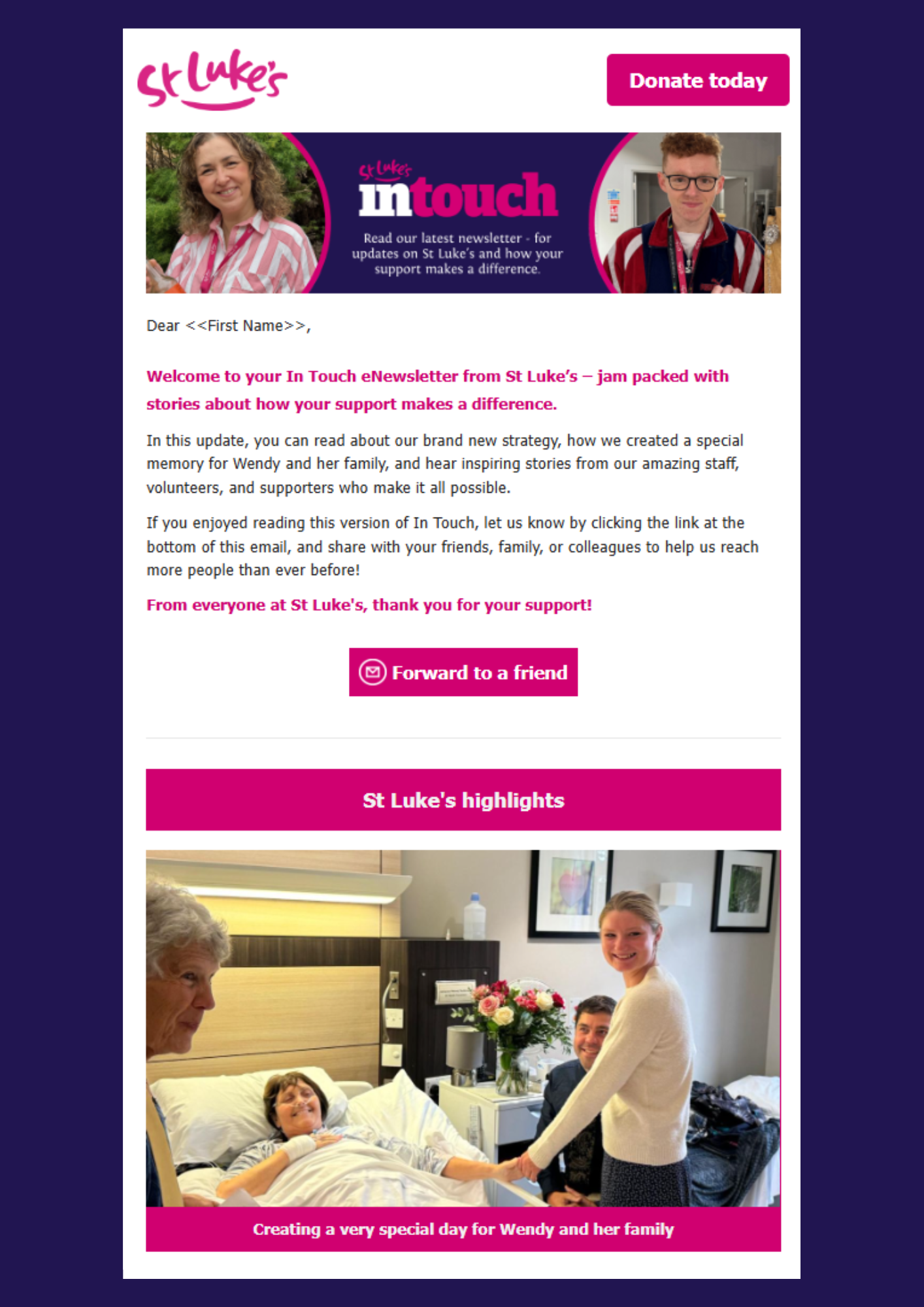 St Luke's Marketing In Touch -April 2025