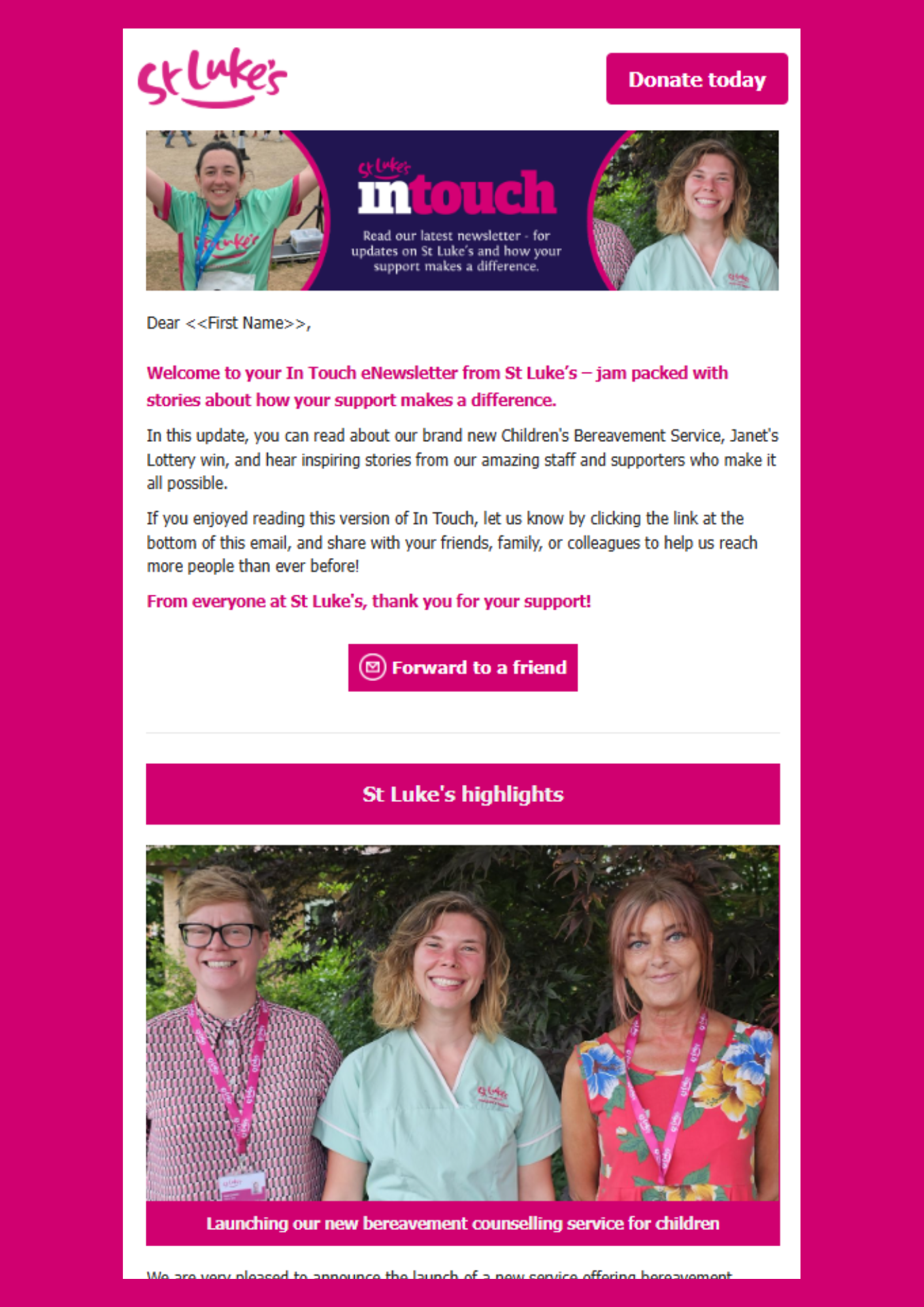 St Luke's Marketing In Touch -May 2025