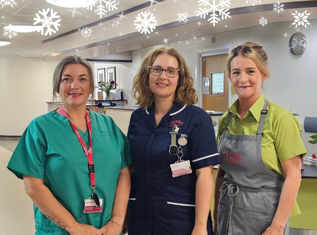 St Luke's staff at Christmas