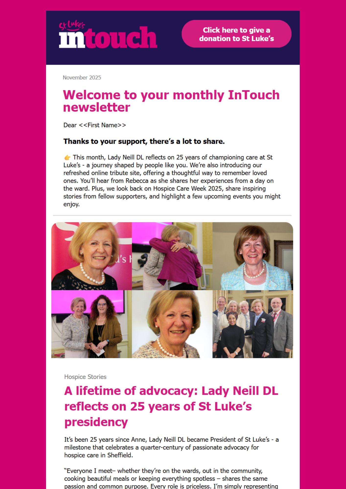 St Lukes Marketing In Touch Graphic November 2025