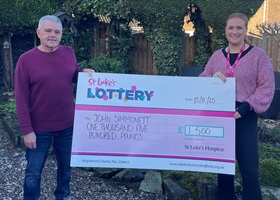 Winter Raffle winner John Simmonett